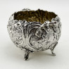 Good Quality Victorian Sterling Silver Sugar Bowl with Matching Sifter Spoon