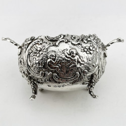 Good Quality Victorian Sterling Silver Sugar Bowl with Matching Sifter Spoon