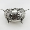 Good Quality Victorian Sterling Silver Sugar Bowl with Matching Sifter Spoon