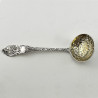 Good Quality Victorian Sterling Silver Sugar Bowl with Matching Sifter Spoon