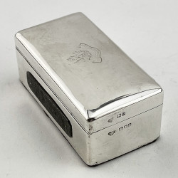 Smart Looking Edwardian Sterling Silver Match Box