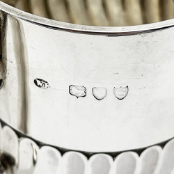 Victorian Sterling Silver Christening Mug with D Shaped Handle