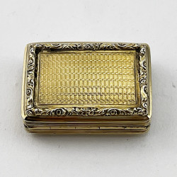Good Quality Georgian Sterling Silver Gilt Vinaigrette