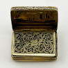 Good Quality Georgian Sterling Silver Gilt Vinaigrette