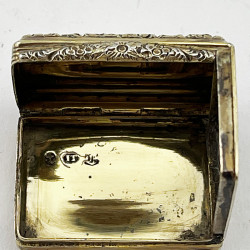 Good Quality Georgian Sterling Silver Gilt Vinaigrette