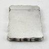 Antique Plain Sterling Silver Card Case Holder