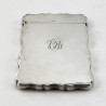 Antique Plain Sterling Silver Card Case Holder (1923)