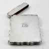 Antique Plain Sterling Silver Card Case Holder