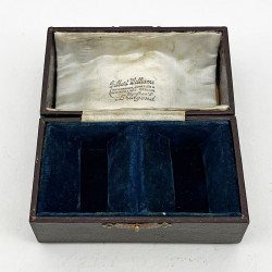 Unusual Edwardian Design Boxed Pair of Sterling Silver Napkin Rings