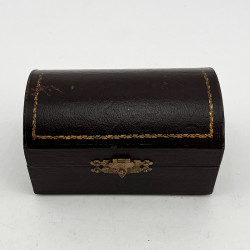 Unusual Edwardian Design Boxed Pair of Sterling Silver Napkin Rings