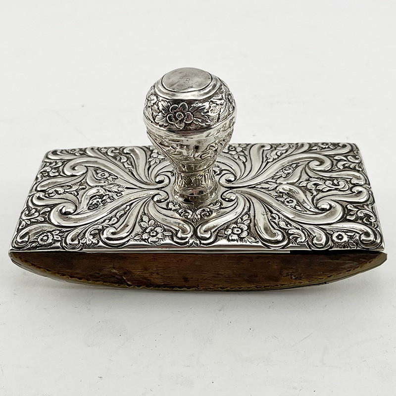 Decorative Victorian Sterling Silver Blotter (1899)