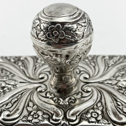 Decorative Victorian Sterling Silver Blotter