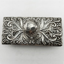 Decorative Victorian Sterling Silver Blotter