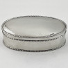 Antique Sterling Silver Oval Jewellery Box (1910)