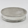 Antique Sterling Silver Oval Jewellery Box