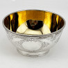 Victorian Sterling Silver Bowl Engraved with Flowers (1861)