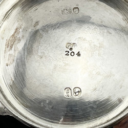 Victorian Sterling Silver Bowl Engraved with Flowers