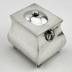 Plain Edwardian Sterling Silver Tea Caddy