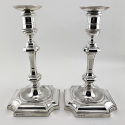 Impressive Pair of George II Style Sterling Silver Candlesticks (1938)