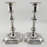 Impressive Pair of George II Style Sterling Silver Candlesticks (1938)