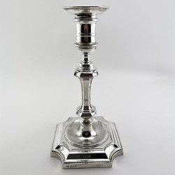 Impressive Pair of George II Style Sterling Silver Candlesticks