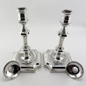 Impressive Pair of George II Style Sterling Silver Candlesticks