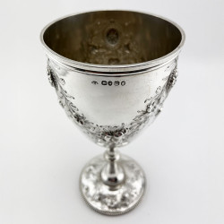 Impressive Victorian Sterling Silver Goblet