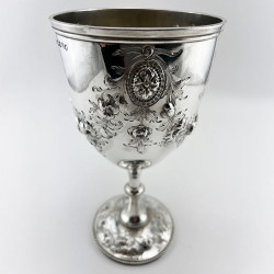 Impressive Victorian Sterling Silver Goblet