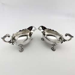 Pair of Edward Ferrnell Sterling Silver Sauce Boats (1827)