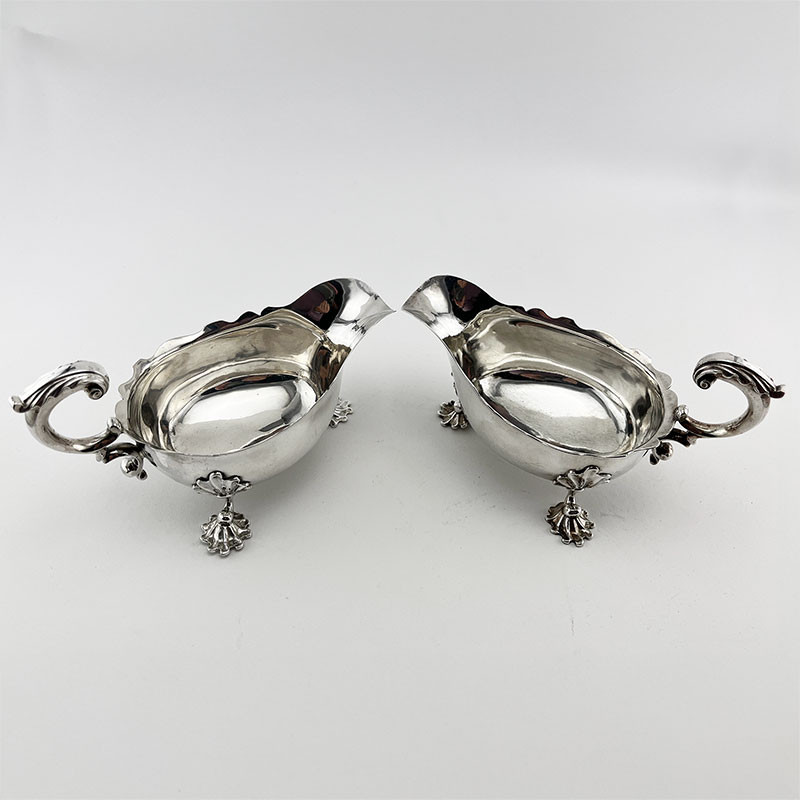 Pair of Edward Ferrnell Sterling Silver Sauce Boats (1827)