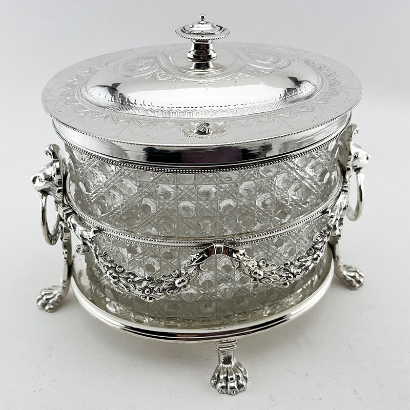 Victorian Atkin Brothers Silver Plated Biscuit or Trinket Box (c.1880)