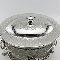 Victorian Atkin Brothers Silver Plated Biscuit or Trinket Box