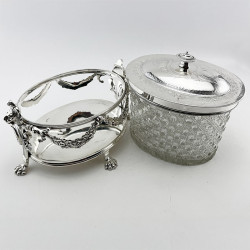 Victorian Atkin Brothers Silver Plated Biscuit or Trinket Box