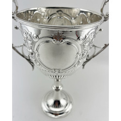 Decorative Large Victorian Silver Plated Trophy Cup