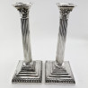 Pair of Late Victorian Carrington & Co Sterling Silver Candlesticks (1897)