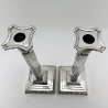 Pair of Late Victorian Carrington & Co Sterling Silver Candlesticks