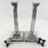 Pair of Late Victorian Carrington & Co Sterling Silver Candlesticks