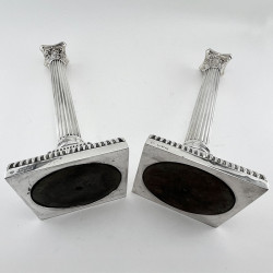 Pair of Late Victorian Carrington & Co Sterling Silver Candlesticks
