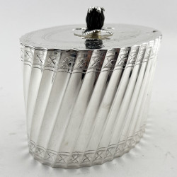 Victorian Georgian Style Silver Plated Tea Caddy