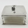 Victorian Silver Plated Butter or Sardine Dish with Swan Finial (c.1895)