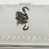 Victorian Silver Plated Butter or Sardine Dish with Swan Finial