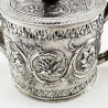 Unusual and Good Gauge Georgian Silver Drum Shaped Teapot