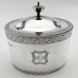 Elegant Georgian Style Sterling Silver Tea Caddy (1941)