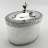 Elegant Georgian Style Sterling Silver Tea Caddy