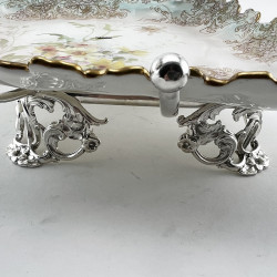 Decorative Victorian Silver Plated and China Strawberry Dish
