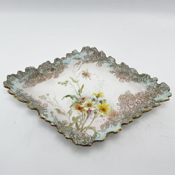 Decorative Victorian Silver Plated and China Strawberry Dish