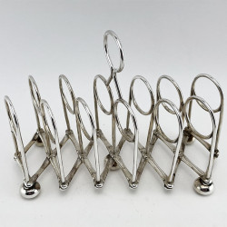 Late Victorian Silver Plated Expanding Toast Rack (c.1895)