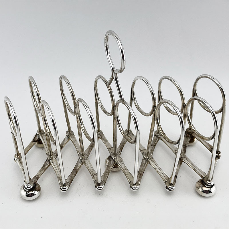 Late Victorian Silver Plated Expanding Toast Rack (c.1895)