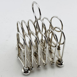 Late Victorian Silver Plated Expanding Toast Rack
