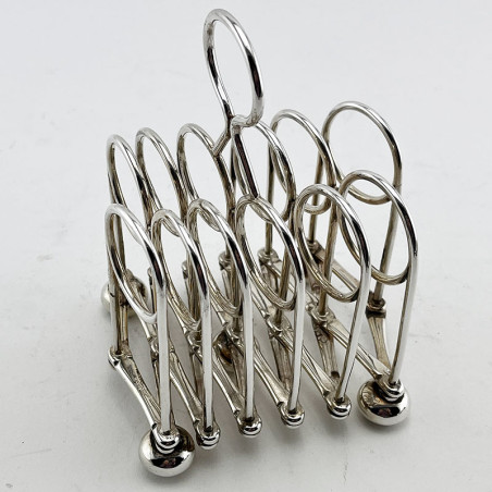 Toast Rack Expandable Late Victorian Silver Plated Expanding Toast Rack (c.1895)